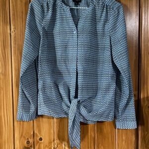 Blue Patterned Women's Top